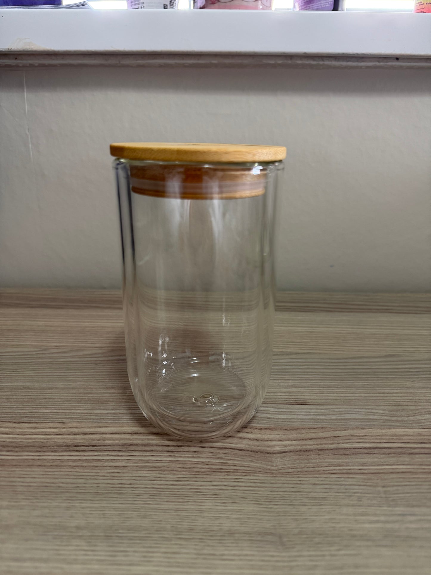 ✨ Glass Snow Globe Tumbler with Bamboo Lid ✨